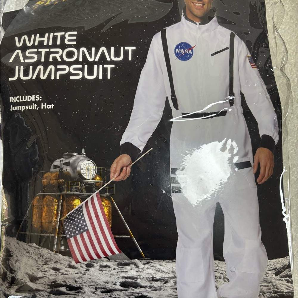 White Astronaut Jumpsuit Costume